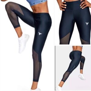 Under Armour Project rock black mesh leggings